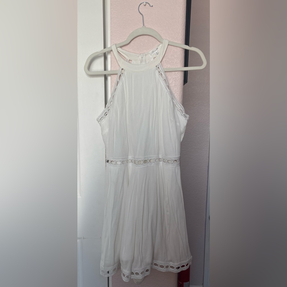 Active USA White Embellished Halter Sundress
